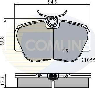 Comline CBP0328 - Гальмівні колодки, дискові гальма autozip.com.ua