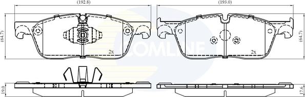 Comline CBP02446 - Гальмівні колодки, дискові гальма autozip.com.ua