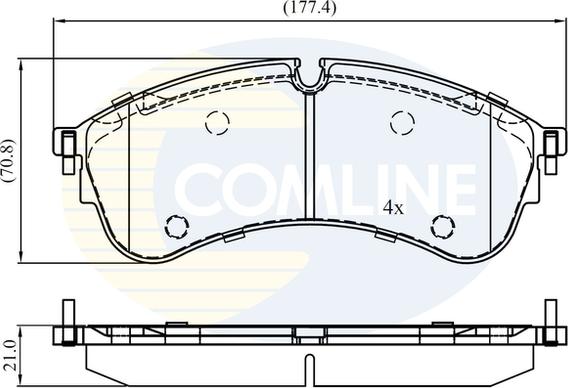 Comline CBP02400 - Гальмівні колодки, дискові гальма autozip.com.ua