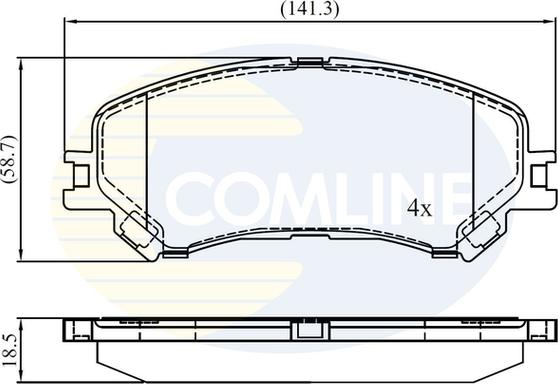 Comline CBP02423 - Гальмівні колодки, дискові гальма autozip.com.ua