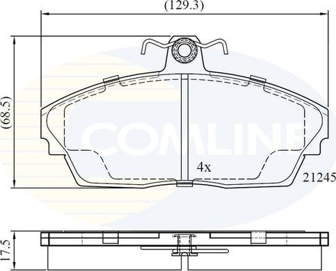 Comline CBP0256 - Гальмівні колодки, дискові гальма autozip.com.ua