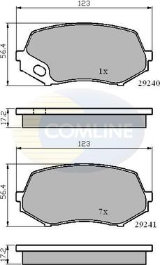 Comline CBP02007 - Гальмівні колодки, дискові гальма autozip.com.ua