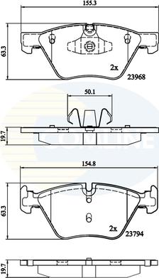 Comline CBP02011 - Гальмівні колодки, дискові гальма autozip.com.ua