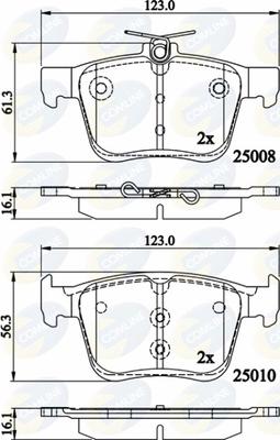 Comline CBP02156 - Гальмівні колодки, дискові гальма autozip.com.ua