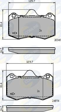 Comline CBP02107 - Гальмівні колодки, дискові гальма autozip.com.ua