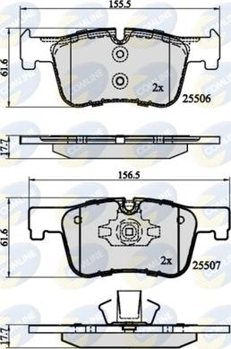 Comline CBP02130 - Гальмівні колодки, дискові гальма autozip.com.ua