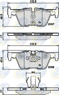 Comline CBP02131 - Гальмівні колодки, дискові гальма autozip.com.ua