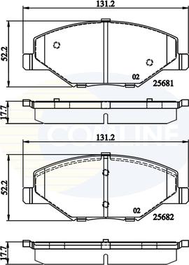 Comline CBP02126 - Гальмівні колодки, дискові гальма autozip.com.ua