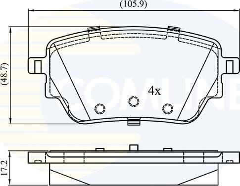 Comline CBP02864 - Гальмівні колодки, дискові гальма autozip.com.ua