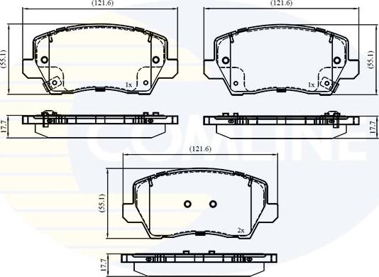 Comline CBP02861 - Гальмівні колодки, дискові гальма autozip.com.ua