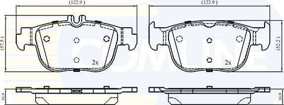 Comline CBP02868 - Гальмівні колодки, дискові гальма autozip.com.ua