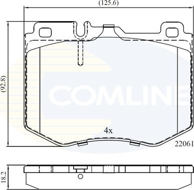 Comline CBP02348 - Гальмівні колодки, дискові гальма autozip.com.ua