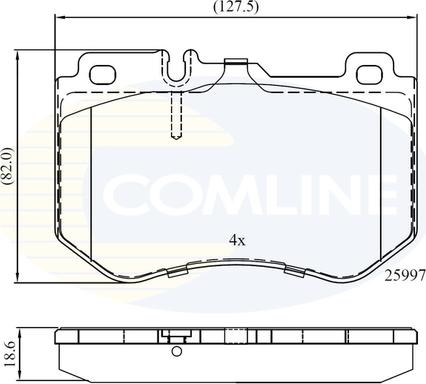 Comline CBP02347 - Гальмівні колодки, дискові гальма autozip.com.ua