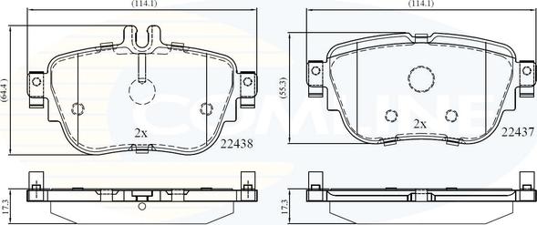 Comline CBP02366 - Гальмівні колодки, дискові гальма autozip.com.ua