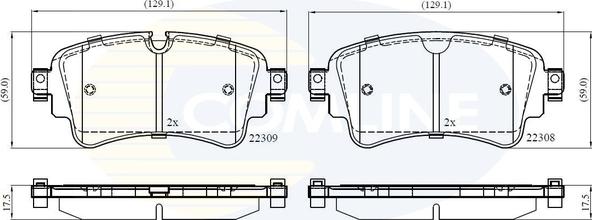 Comline CBP02362 - Гальмівні колодки, дискові гальма autozip.com.ua