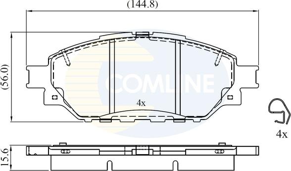 Comline CBP02305 - Гальмівні колодки, дискові гальма autozip.com.ua