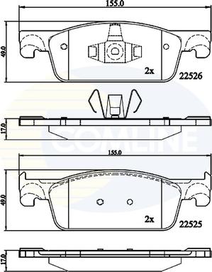 Comline CBP02316 - Гальмівні колодки, дискові гальма autozip.com.ua