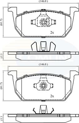 Comline CBP02389 - Гальмівні колодки, дискові гальма autozip.com.ua