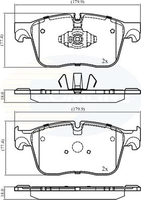 Comline CBP02385 - Гальмівні колодки, дискові гальма autozip.com.ua