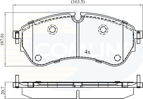 Comline CBP02388 - Гальмівні колодки, дискові гальма autozip.com.ua