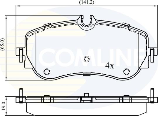 Comline CBP02387 - Гальмівні колодки, дискові гальма autozip.com.ua