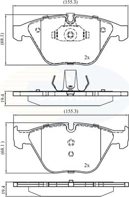 Comline CBP02377 - Гальмівні колодки, дискові гальма autozip.com.ua