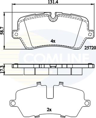 Comline CBP02256 - Гальмівні колодки, дискові гальма autozip.com.ua