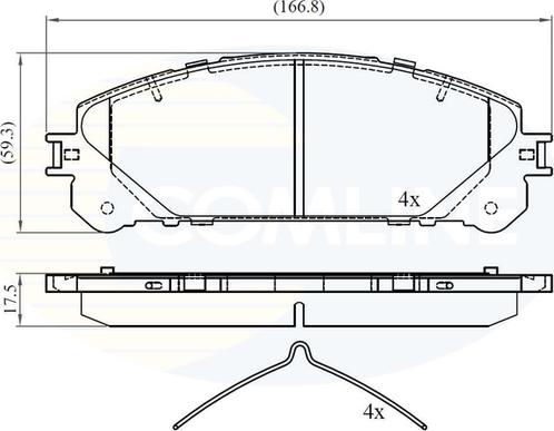 Comline CBP02267 - Гальмівні колодки, дискові гальма autozip.com.ua