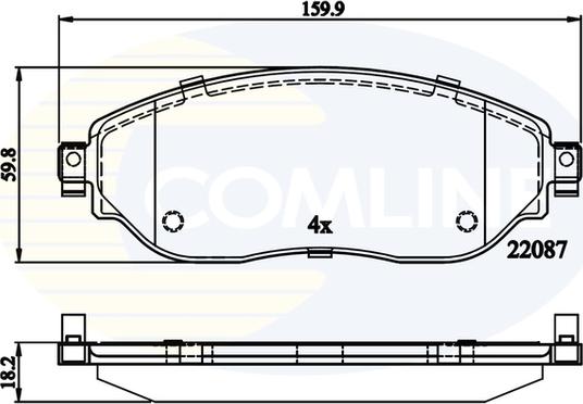 Comline CBP02285 - Гальмівні колодки, дискові гальма autozip.com.ua