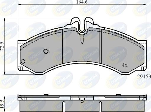 Comline CBP0271 - Гальмівні колодки, дискові гальма autozip.com.ua