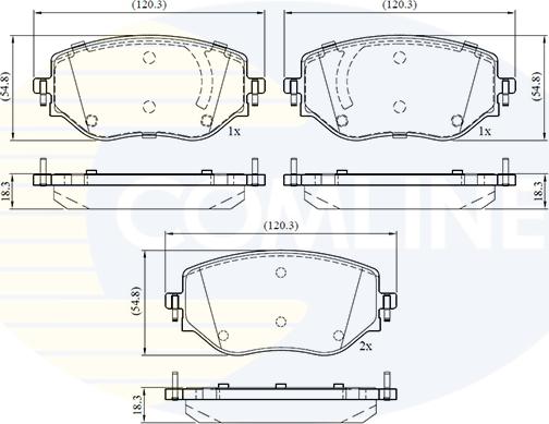 Comline CBP02774 - Гальмівні колодки, дискові гальма autozip.com.ua