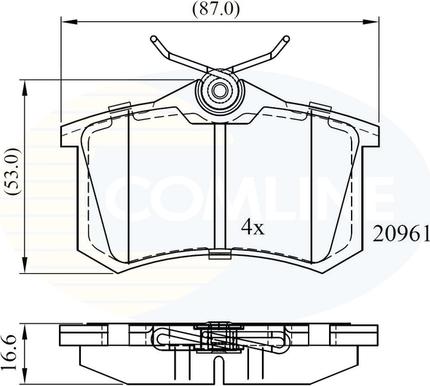 Comline CBP0797 - Гальмівні колодки, дискові гальма autozip.com.ua