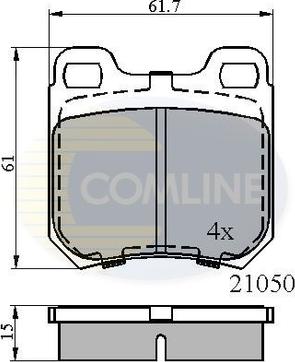 Comline CBP0741 - Гальмівні колодки, дискові гальма autozip.com.ua