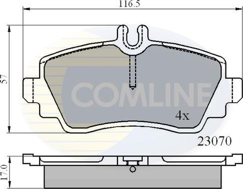 Comline CBP0748 - Гальмівні колодки, дискові гальма autozip.com.ua