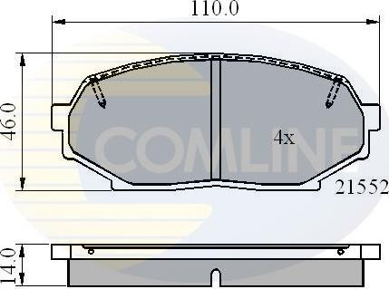 Comline CBP0754 - Гальмівні колодки, дискові гальма autozip.com.ua