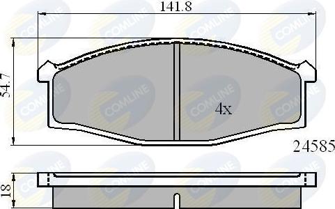 Comline CBP0758 - Гальмівні колодки, дискові гальма autozip.com.ua