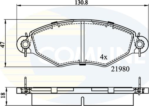 Comline CBP0704 - Гальмівні колодки, дискові гальма autozip.com.ua