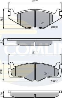 Comline CBP0703 - Гальмівні колодки, дискові гальма autozip.com.ua