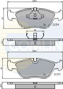 Comline CBP0719 - Гальмівні колодки, дискові гальма autozip.com.ua