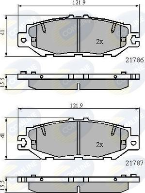 Comline CBP0788 - Гальмівні колодки, дискові гальма autozip.com.ua