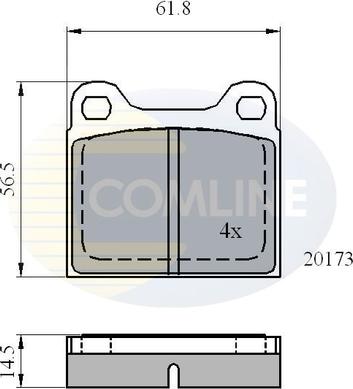 Comline CBP0731 - Гальмівні колодки, дискові гальма autozip.com.ua