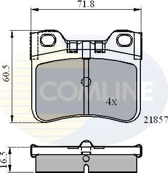 Comline CBP0771 - Гальмівні колодки, дискові гальма autozip.com.ua