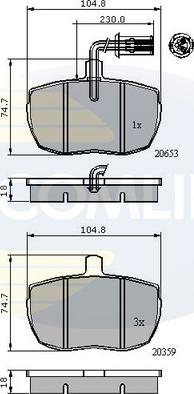 Comline CBP1413 - Гальмівні колодки, дискові гальма autozip.com.ua