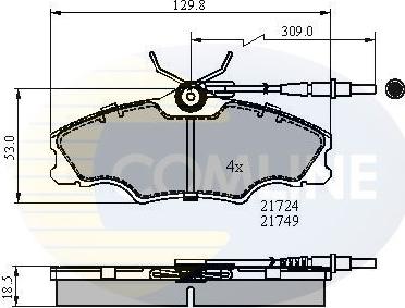 Comline CBP1433 - Гальмівні колодки, дискові гальма autozip.com.ua
