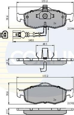 Comline CBP1514 - Гальмівні колодки, дискові гальма autozip.com.ua