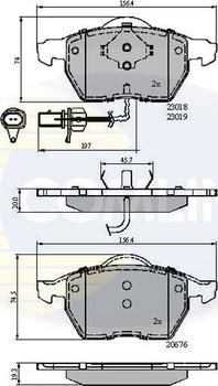 Comline CBP11542 - Гальмівні колодки, дискові гальма autozip.com.ua