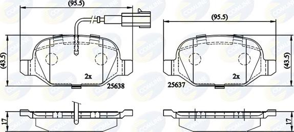 Comline CBP11559 - Гальмівні колодки, дискові гальма autozip.com.ua