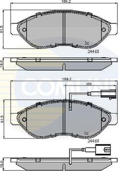 Comline CBP11589 - Гальмівні колодки, дискові гальма autozip.com.ua