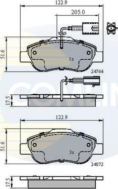 Comline CBP11600 - Гальмівні колодки, дискові гальма autozip.com.ua