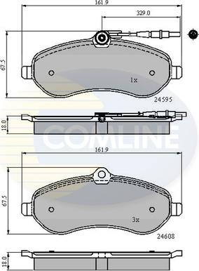 Comline CBP11621 - Гальмівні колодки, дискові гальма autozip.com.ua
